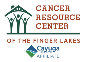 Cancer Resource Center of the Finger Lakes logo and Cayuga Health logo with "Affiliate" beneath